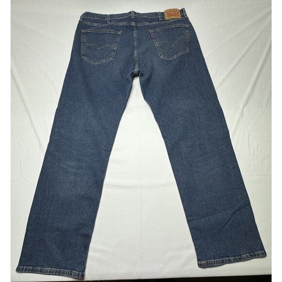 NWT Levis 505 Men's Dark Wash Straight Leg Blue Denim Jeans - Size 40x32 - Picture 2 of 9